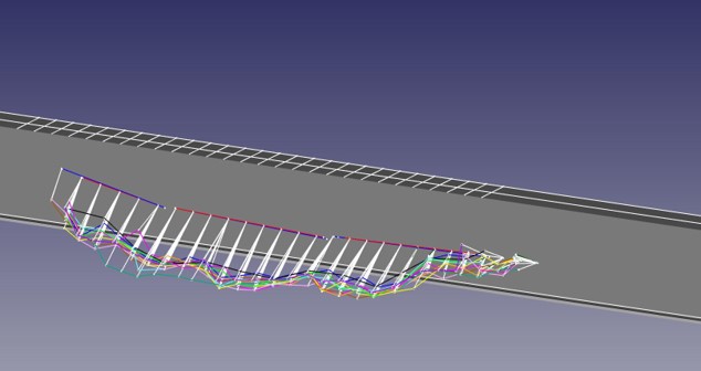 This picture shows an excellent representation of crack mapping using PAUT. We can track growth and orientation of the crack over a period.